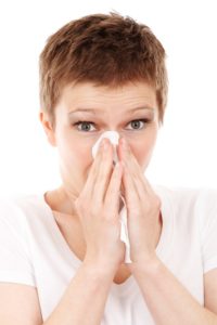 Ill Handkerchief Flu Disease Allergy Cold Girl